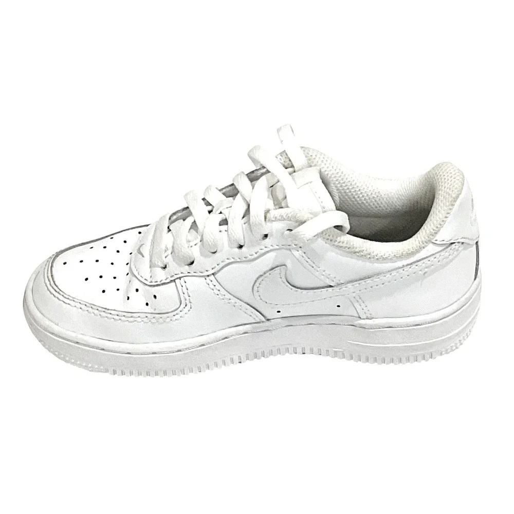 Nike DH‎ 2925-111 triple white Force 1 low leather preschool size 11 child kids
